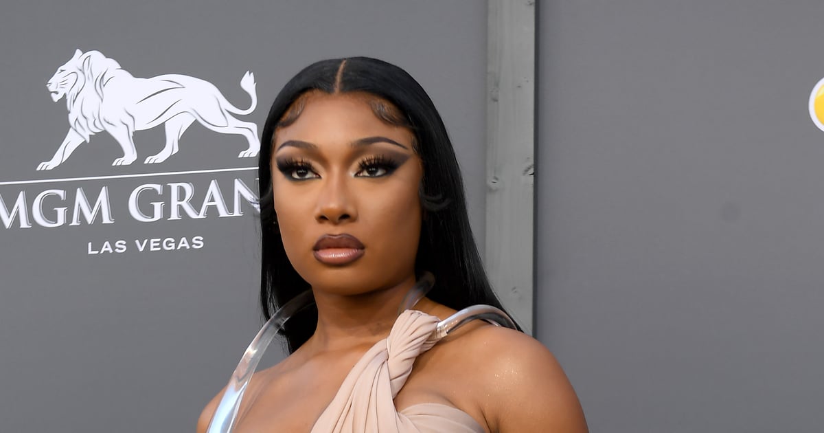 Megan Thee Stallion's Ombré Miniskirt Comes With a Crystal-Adorned Hip Cutout.jpg