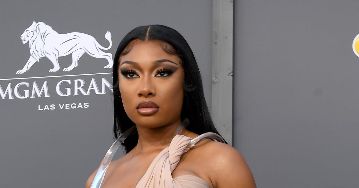 Megan Thee Stallion Wears a Mugler Ombré Miniskirt Set | POPSUGAR Fashion