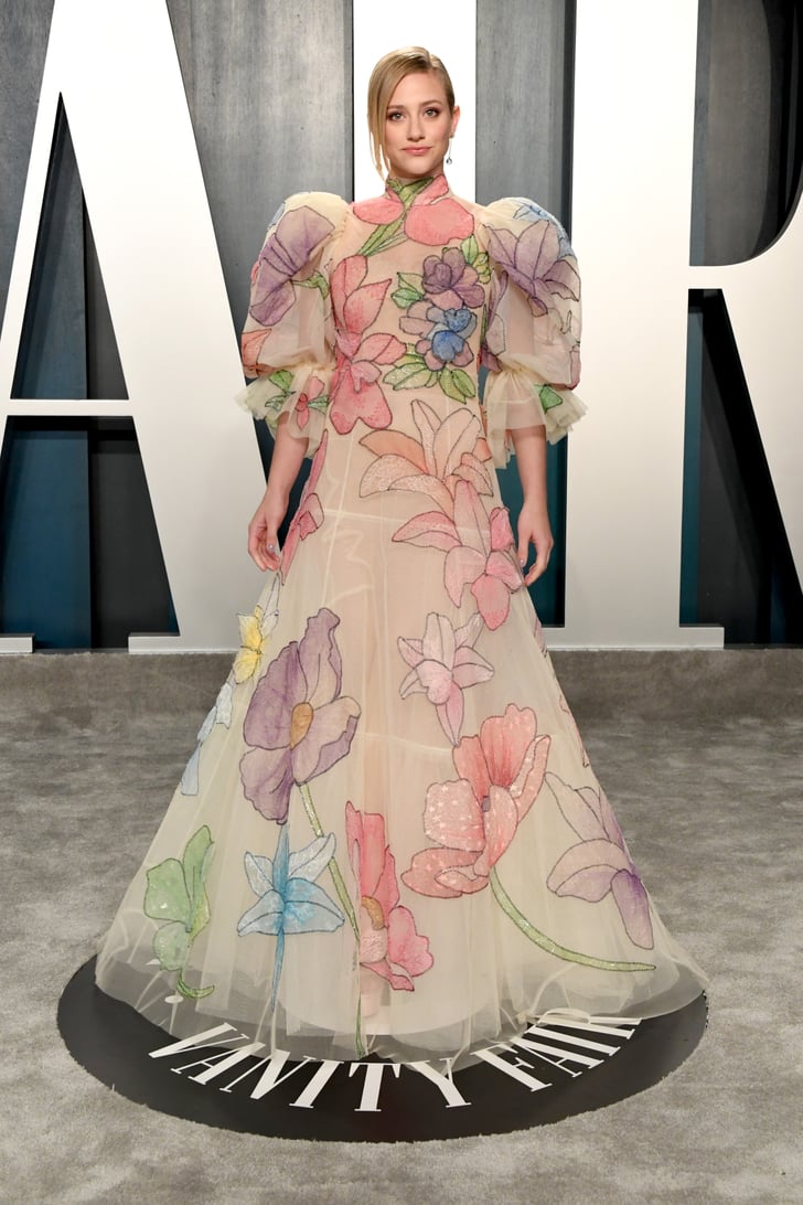 Lili Reinhart Floral Gown Vanity Fair Oscars Party 2020