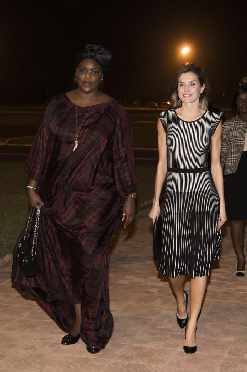 Queen Letizia in a Hugo Boss Dress