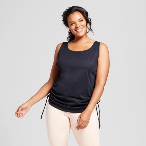JoyLab Women's Plus Ruched Side Tie Tank