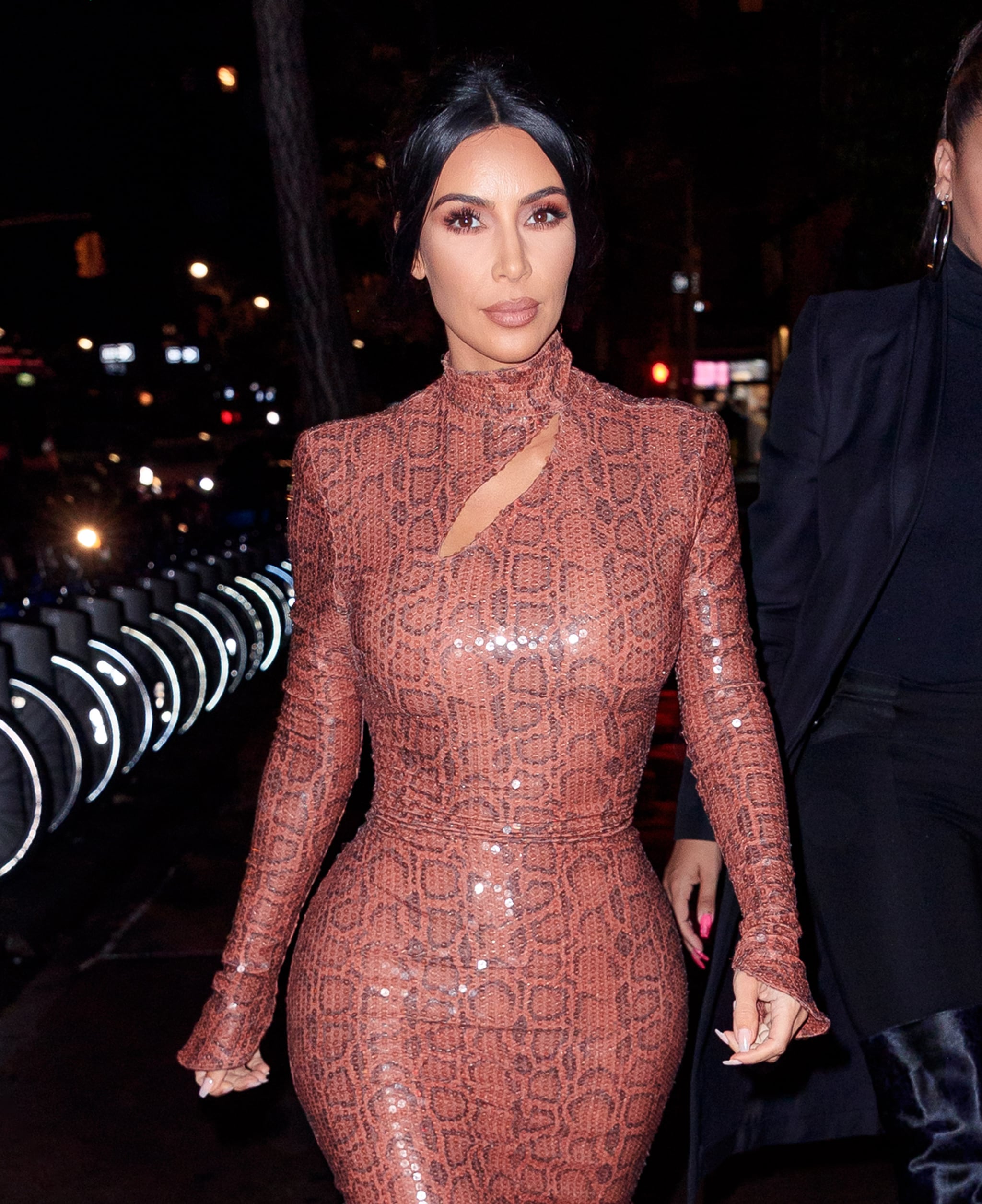 Snakeskin high neck outlet dress