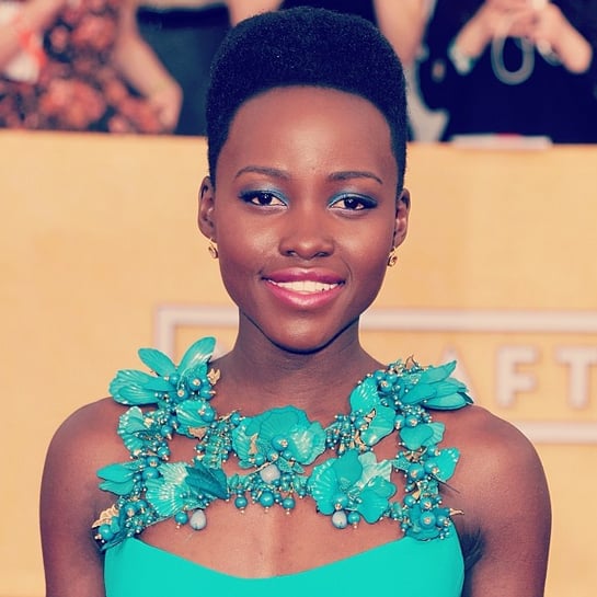 On Instagram, we're sensing a theme — everyone loves Lupita. This blue-and-green beauty look from the SAG Awards red carpet got over 300 "likes"! 
Source: Getty via Instagram user POPSUGAR Beauty