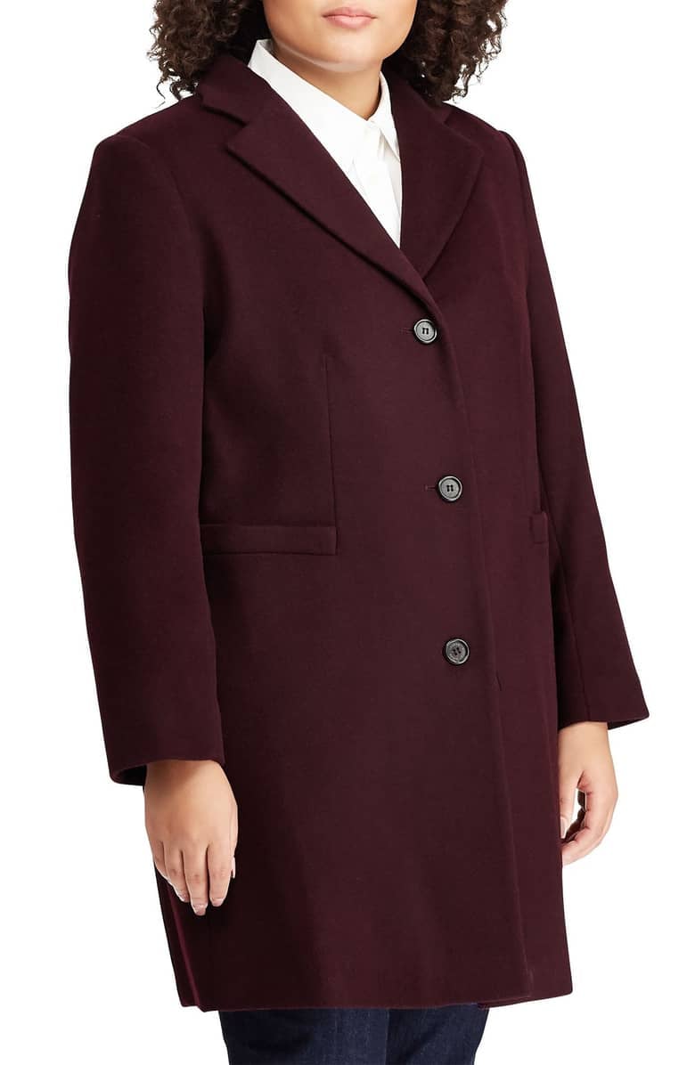 Lauren Ralph Lauren Wool Blend Reefer Coat