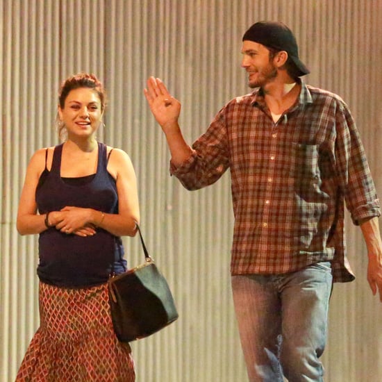 Pregnant Mila Kunis and Ashton Kutcher on a Date