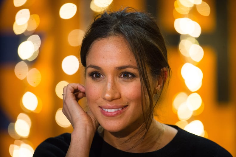 Meghan Markle's Messy Bun on January 9, 2018