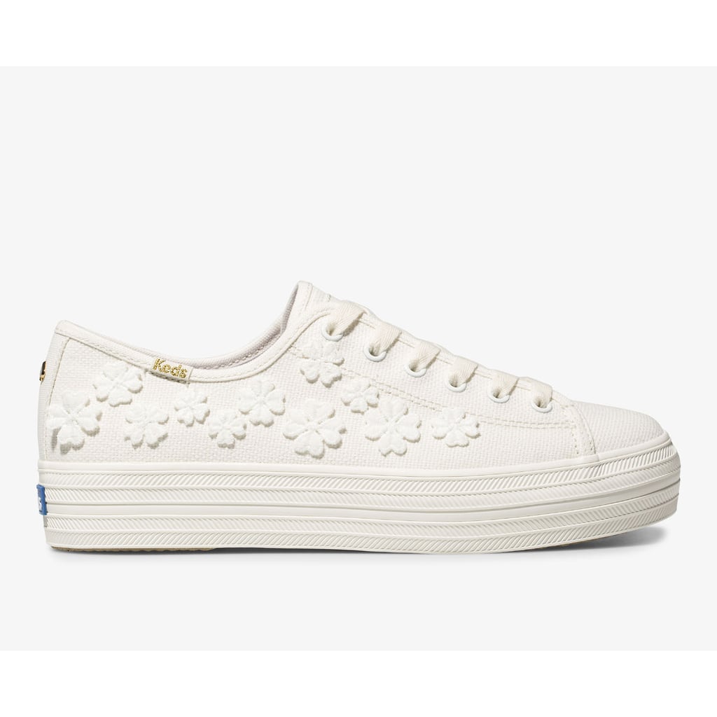 Keds x Kate Spade New York Triple Kick Woven Flower Sneakers