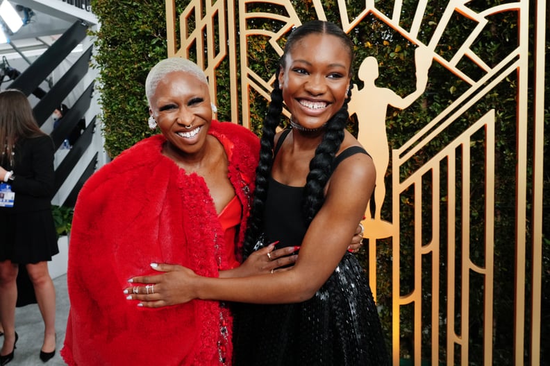 Cynthia Erivo and Demi Singleton at the 2022 SAG Awards