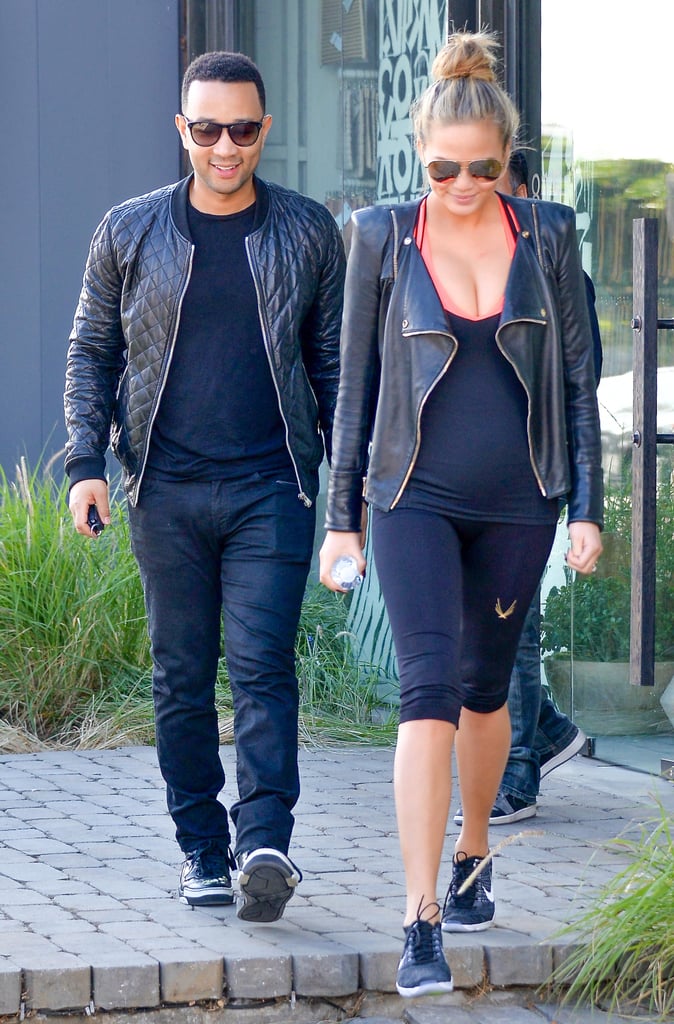 John Legend and Chrissy Teigen in LA December 2015