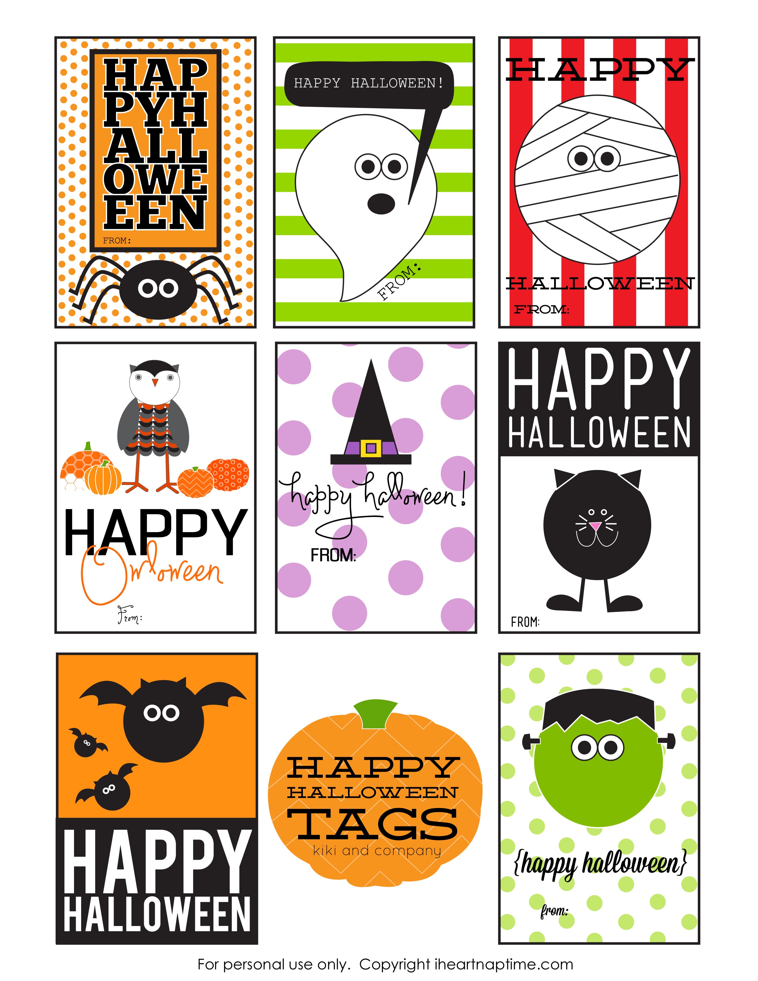 black halloween printable gift tags