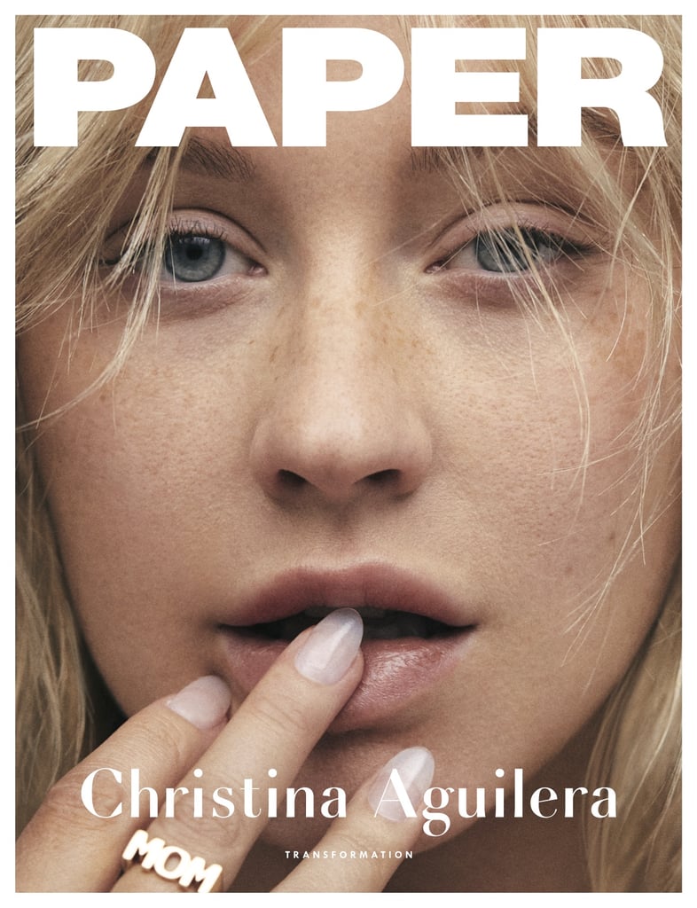 Christina Aguilera's No-Makeup Paper Magazine Cover 2018