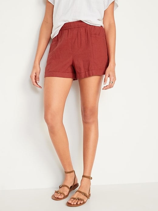 Old Navy High-Waisted Linen-Blend Shorts