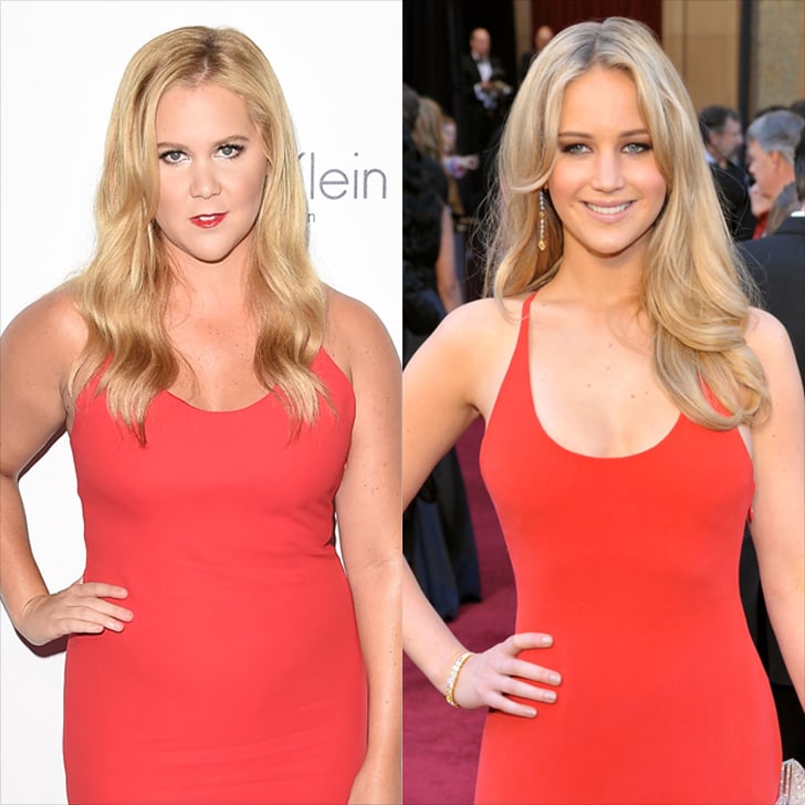 Jennifer Lawrence & Amy Schumer Wear Same Calvin Klein Dress | POPSUGAR  Fashion