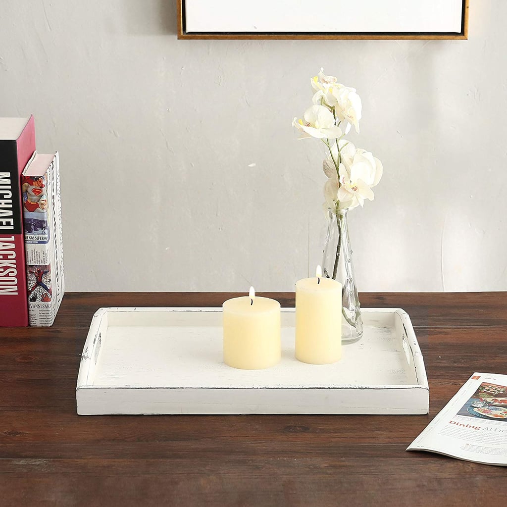 Vintage Rustic White Wood Nesting Serving Trays Best Modern Farmhouse