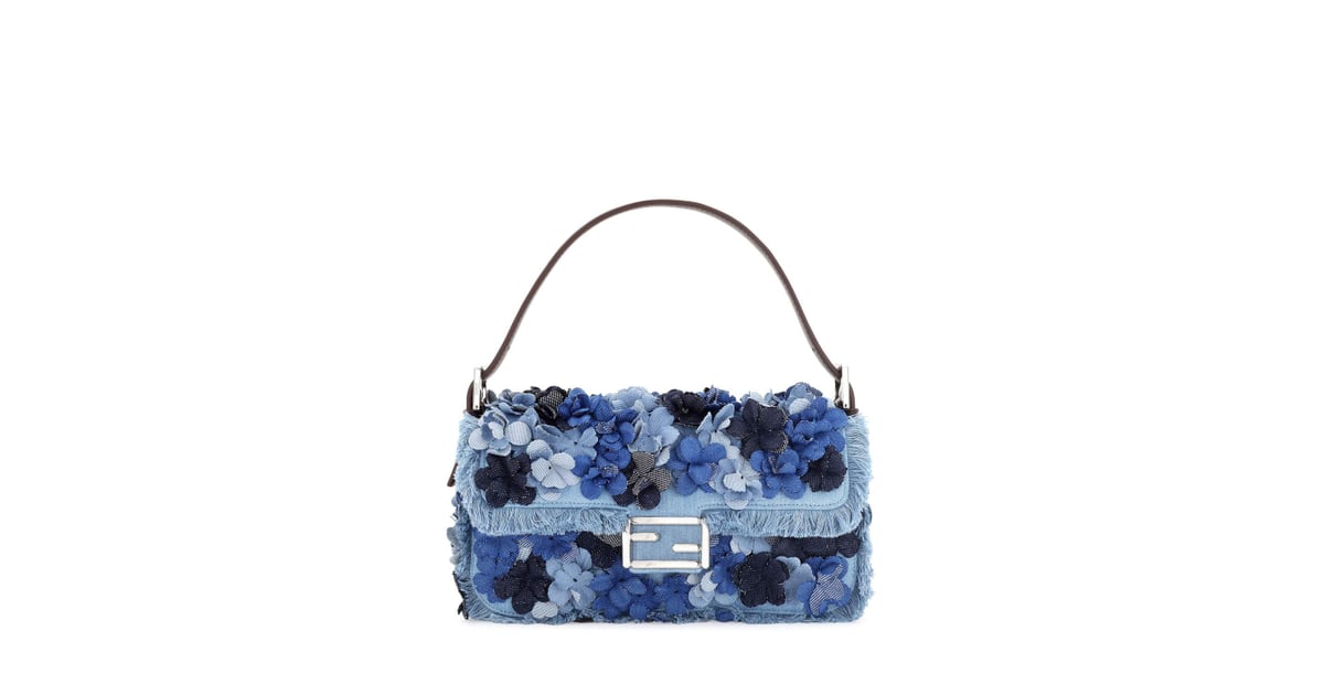Fendi Baguette Denim Flowers Shoulder Bag | The Fendi Baguette Is ...