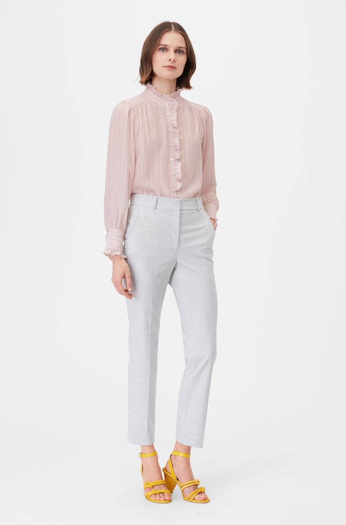 Tailored Silk Stripe Top