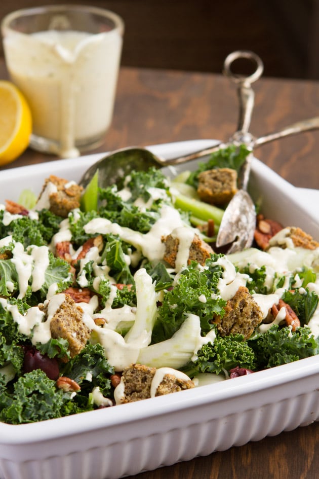 Kale Salad With Chia Croutons