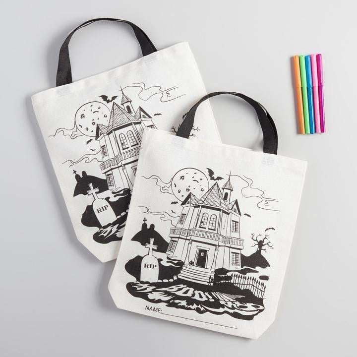 Haunted Mansion Color Your Own Tote Set of 2