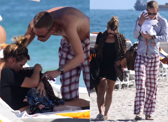 Photos Of Billie Piper On The Beach Laurence Fox Shirtless And Baby Winston James Fox In Miami Popsugar Celebrity Uk