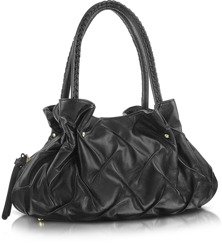 Fontanelli Pleated Nappa Leather Satchel Bag