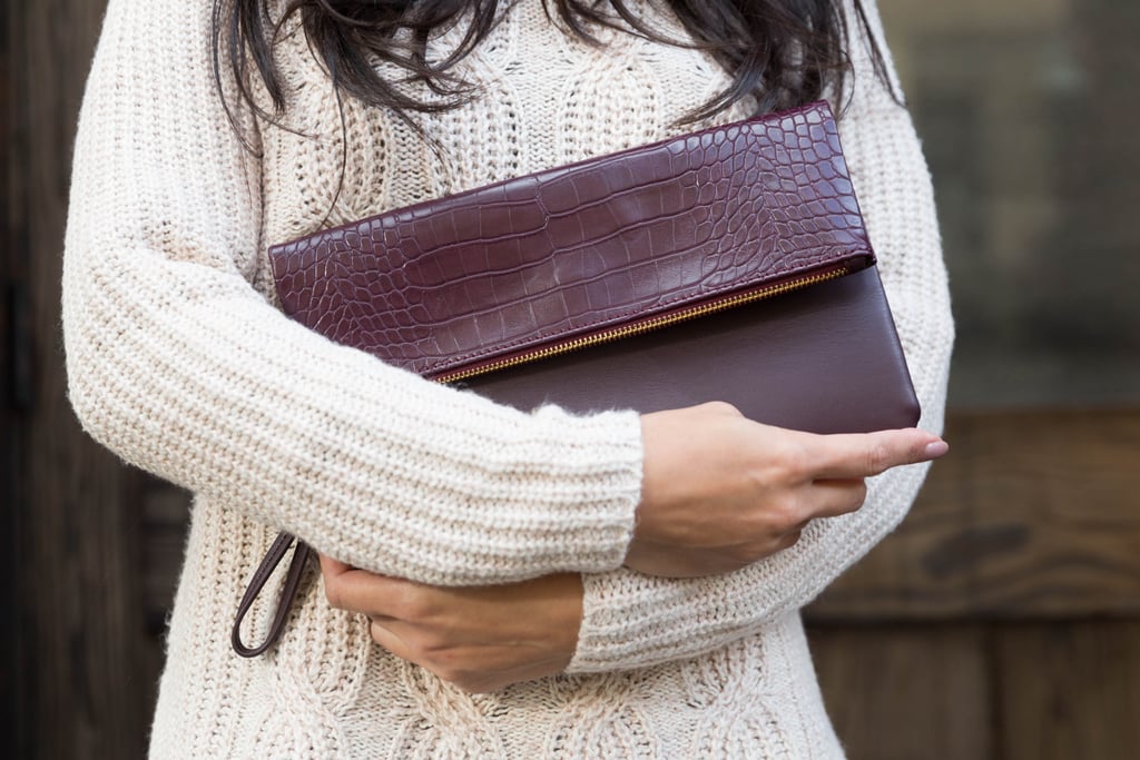 A sleek envelope clutch