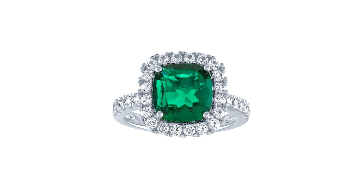 JCPenney LabCreated Green Emerald & LabCreated White Sapphire