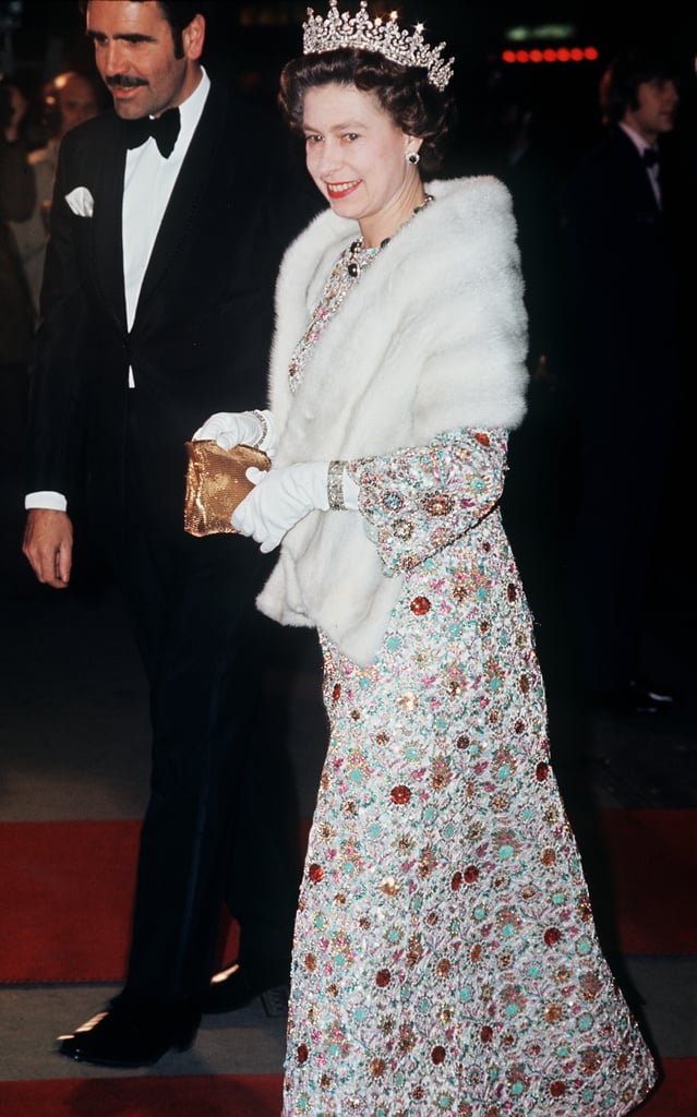 Queen Elizabeth II Attending a Premiere in The West End in 1973