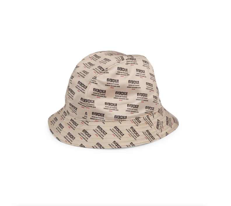 Gucci Invite Print Silk Bucket Hat