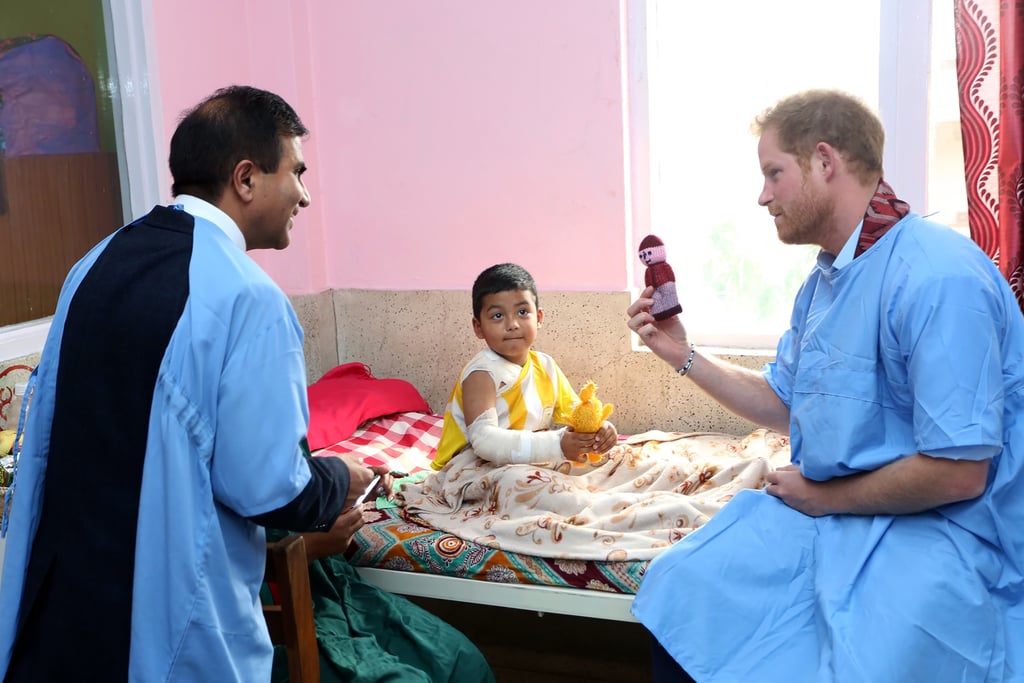 Prince Harry at Children's Hospital in Nepal 2016