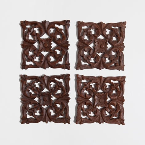 Openwork Wood-Effect Coasters ($15)