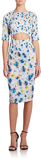 Suno Cutout Floral-Print Sheath Dress ($695)