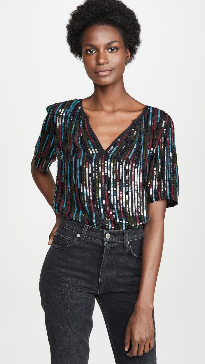 Velvet Nikky Retro Sequin Top