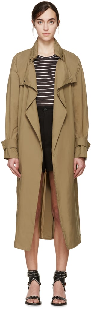 It's a fact: Winter weather isn't exactly over, but I'm optimistically shedding layers and opting for this Isabel Marant trench ($415) to make the transition to Spring.
— Hannah Weil McKinley, senior editor