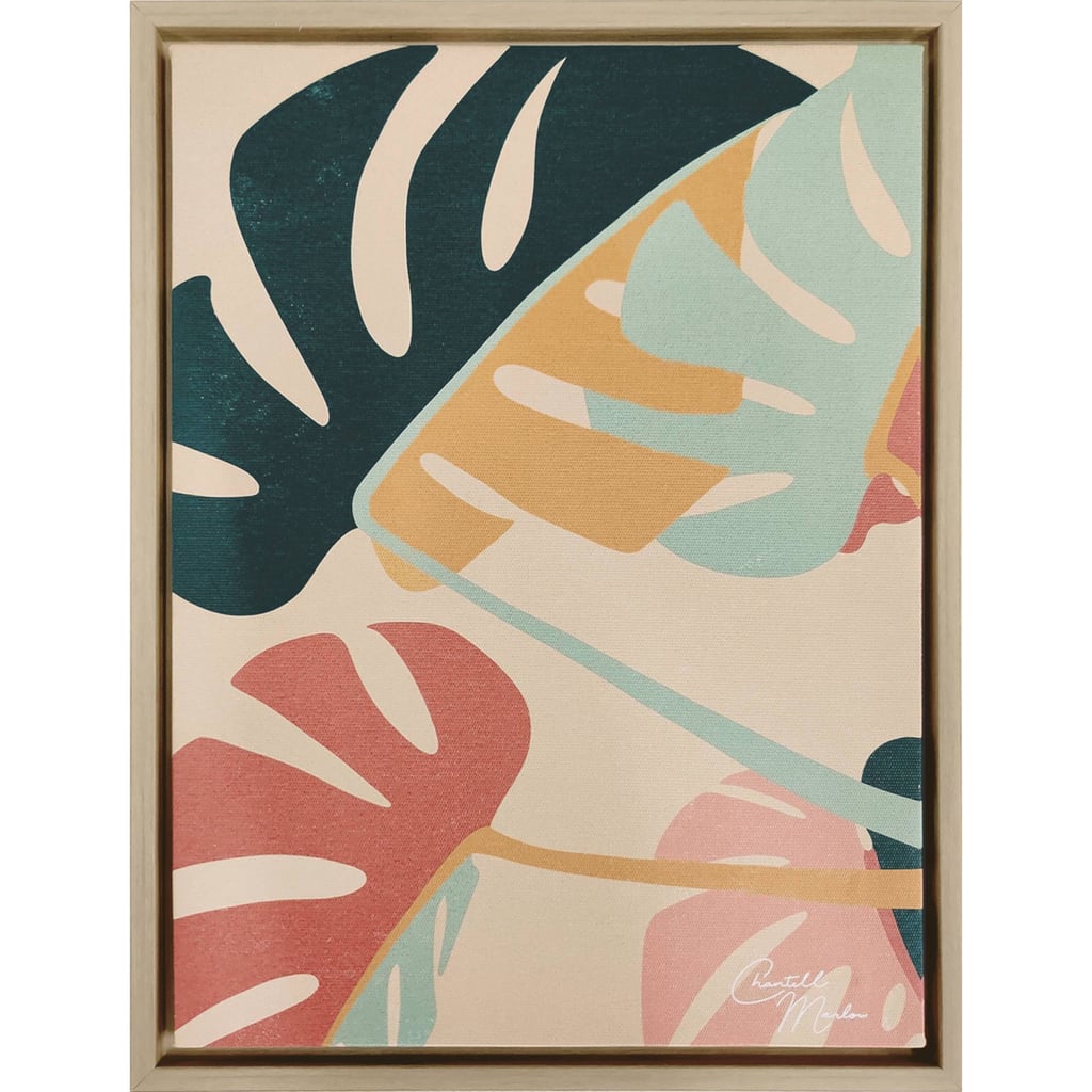 A Leaf Motif: Chantell Marlow Palm Leaves Framed Canvas Wall Art