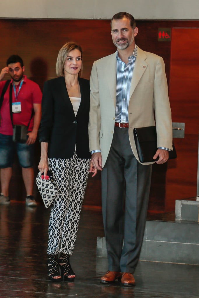 Queen Letizia of Spain's Print Mixing