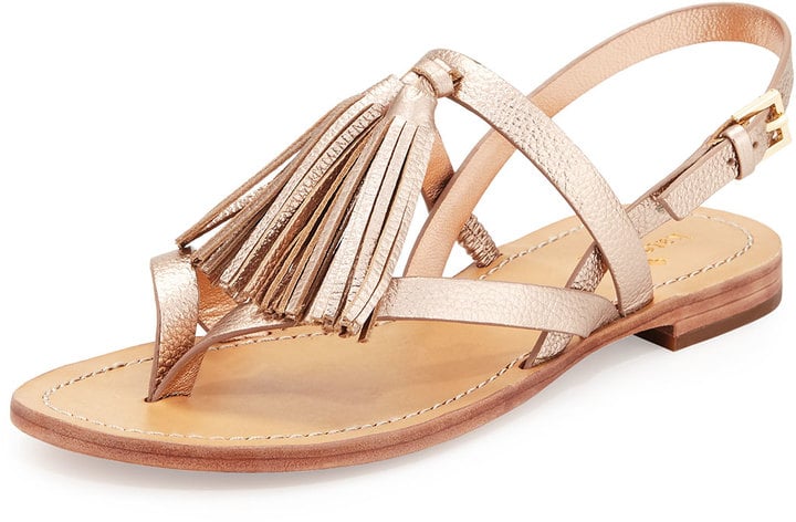 Kate Spade Clorinda Leather Flat Tassel Sandal ($138)
