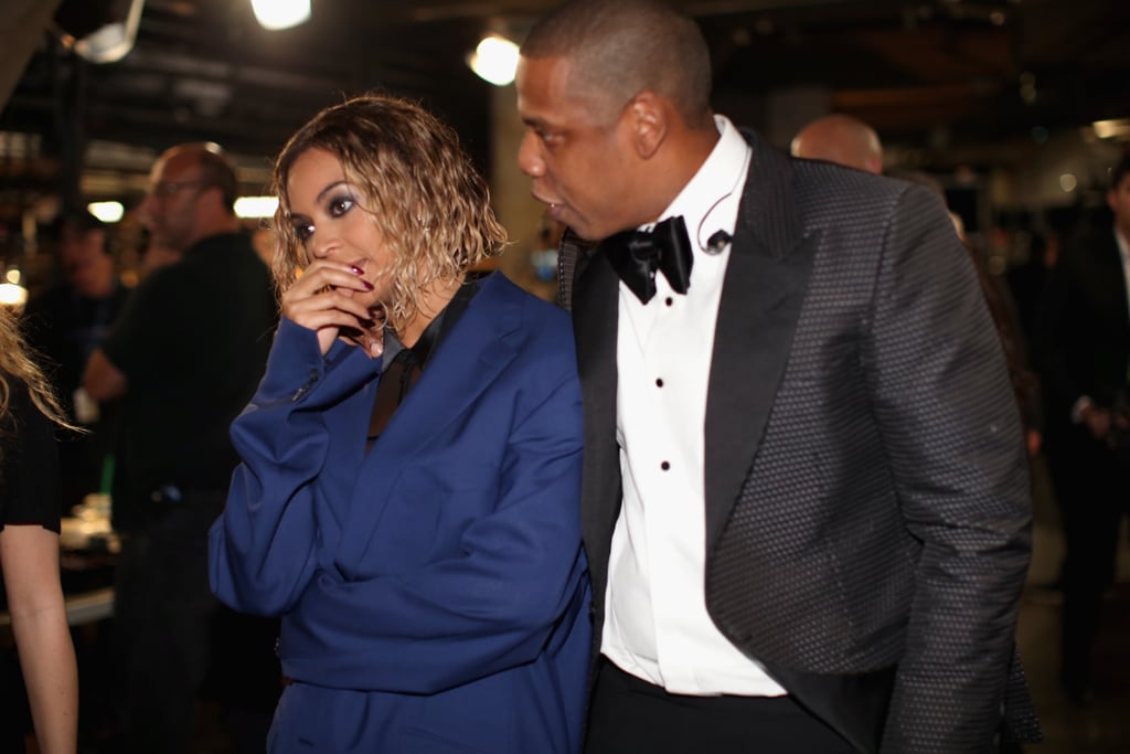 Beyonce and Jay Z Backstage at the Grammy Awards 2014