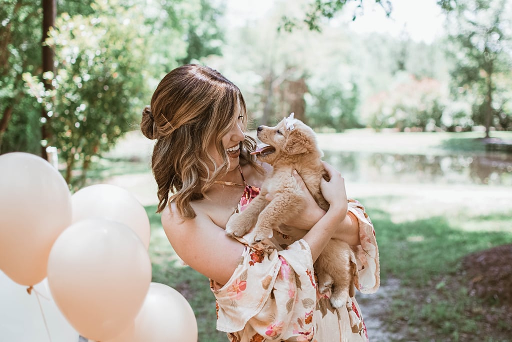 Woman Surprises Husband With Puppy Reveal Photos