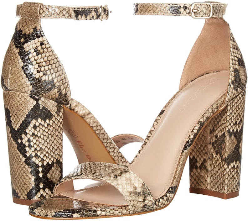 A Cute Heel: The Drop Women's Rebecca Strappy High Block Heel Sandal in Natural