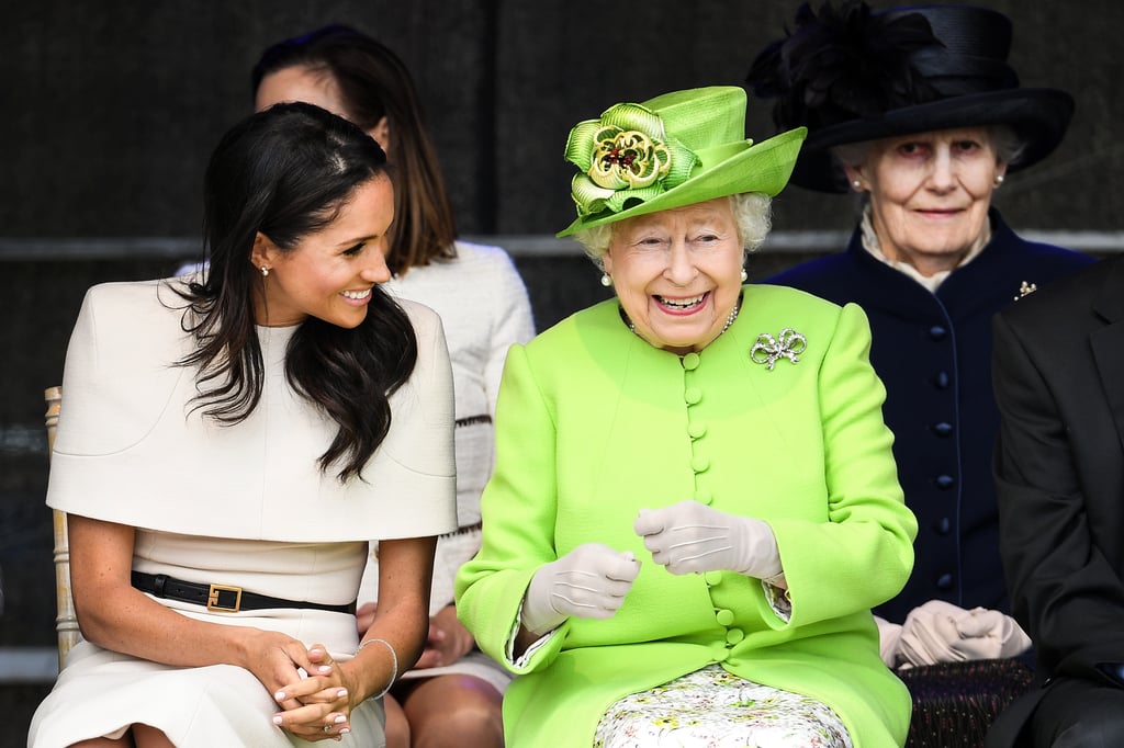 Meghan Smiling at Queen Elizabeth 2018