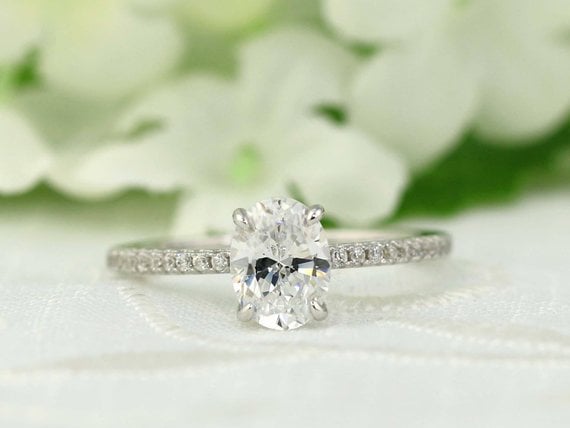 Etsy Classic Oval Engagement Ring