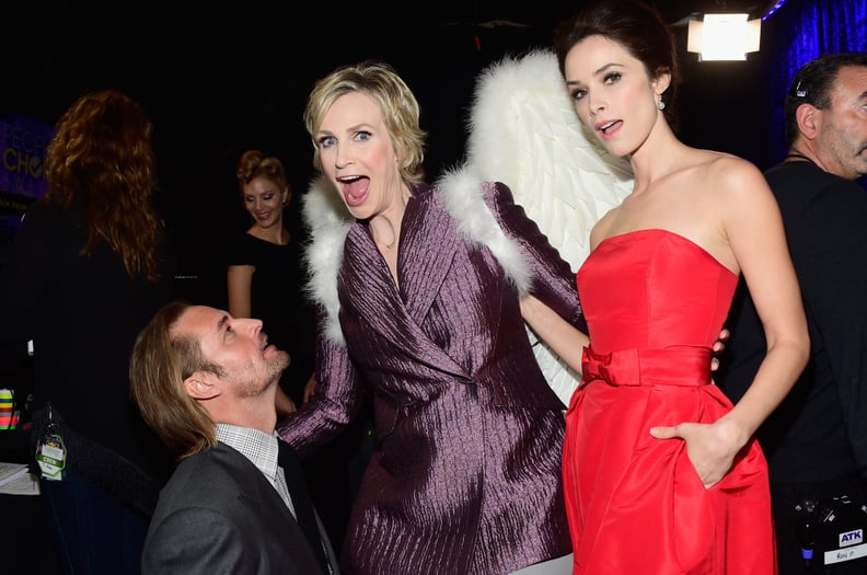 Josh Holloway and Abigail Spencer were blessed by a winged Jane Lynch.