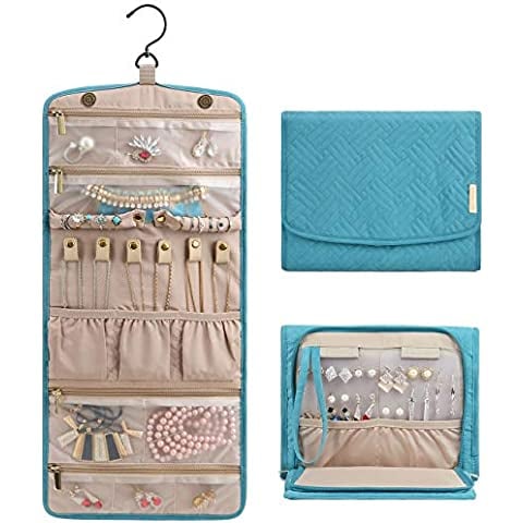 Best Hanging Jewelry Travel Case: BagSmart Velvet Hanging Jewelry Organizer