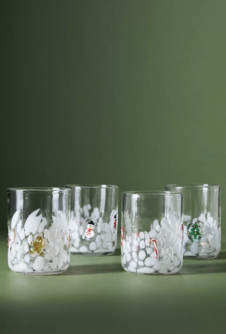 Anthropologie Holiday Juice Glasses