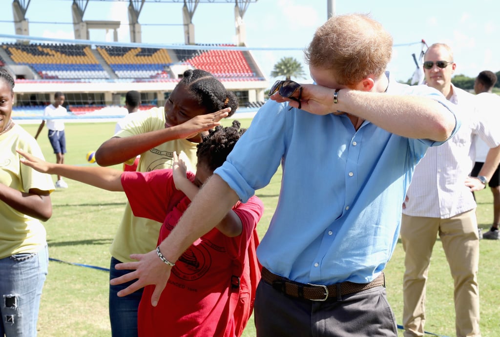 Prince Harry Dancing With Kids in the Caribbean 2016