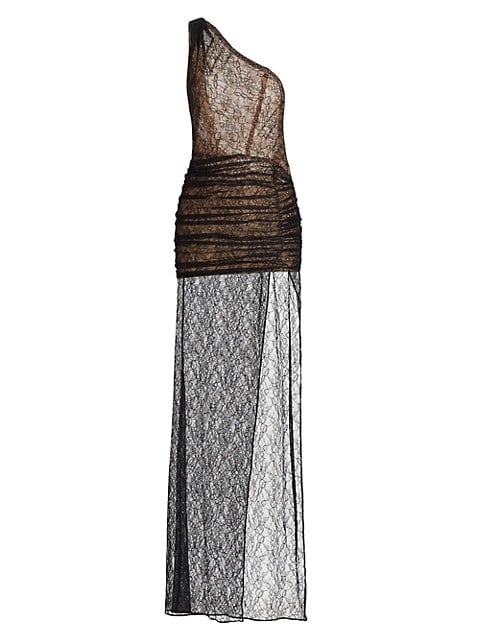 Kylie Jenner's Sheer Black Lace Mugler Dress at Fashion Week | POPSUGAR ...