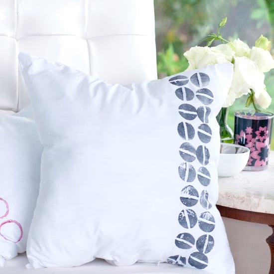 DIY Hand-Stamped Pillows