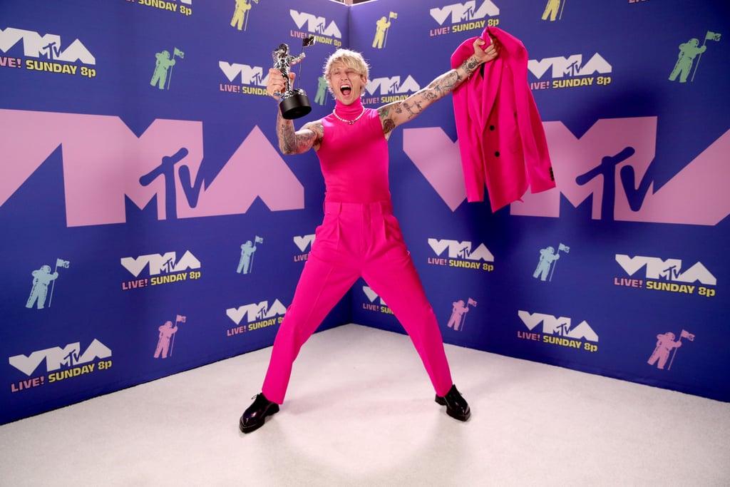 Machine Gun Kelly Rocked a Pink Suit at the VMAs