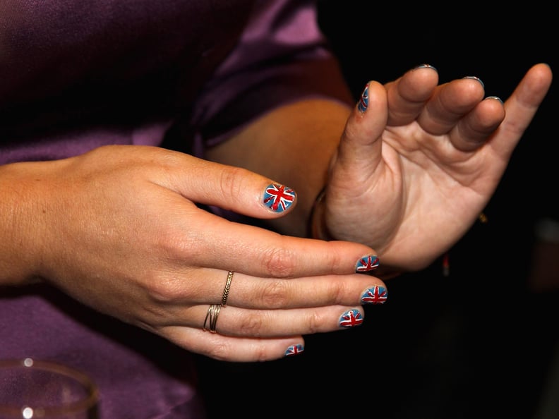 She is a fan of patriotic nail art