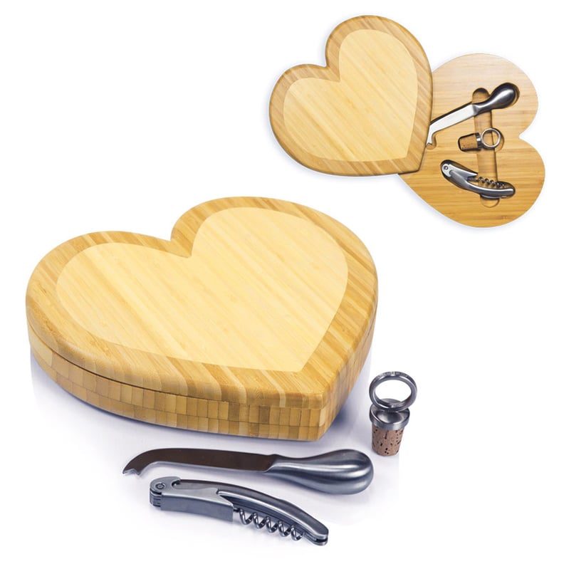 Heart Cheese Board and Tools Set